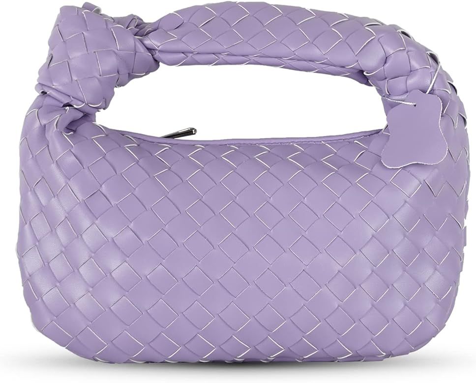Kowloloo Knoted Women Handbag PU Leather Woven HandBag Fashion Shoulder Bag Purse Woven Handmade ... | Amazon (CA)
