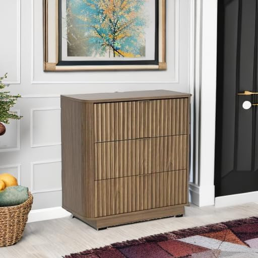 mopio Brooklyn 3 Drawer Dresser for Bedroom, Mid Century Modern Chest of Drawers, Wood Tall Night... | Amazon (US)