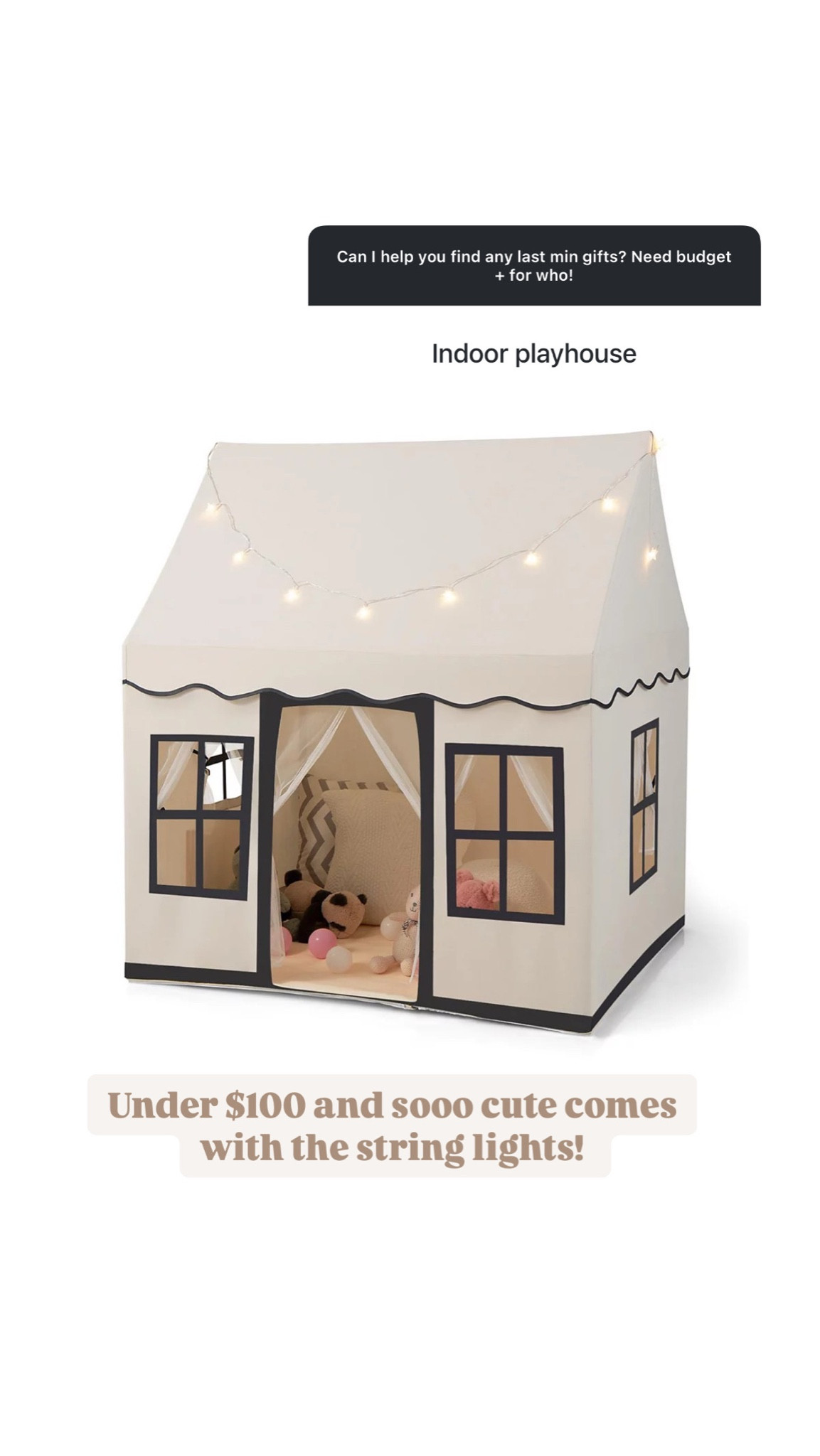 Indoor playhouse under $100

#LTKGiftGuide #LTKHoliday