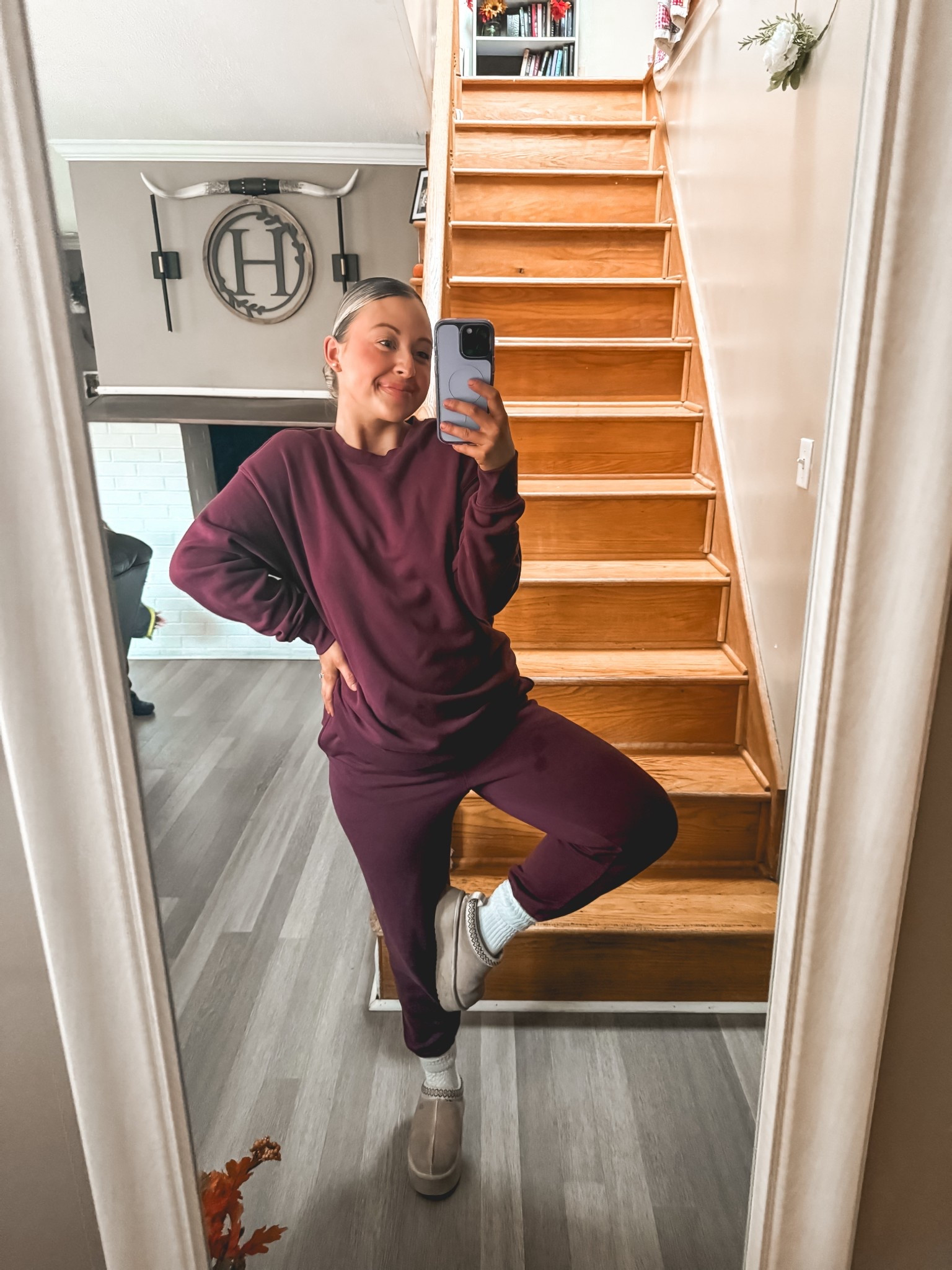 Me again with another lounge set! All of this for $20! 
It’s so cozy and so warm . The fleece will keep you warm and you’ll still be able to look super cute.

#LTKOver40 #LTKMidsize #LTKU