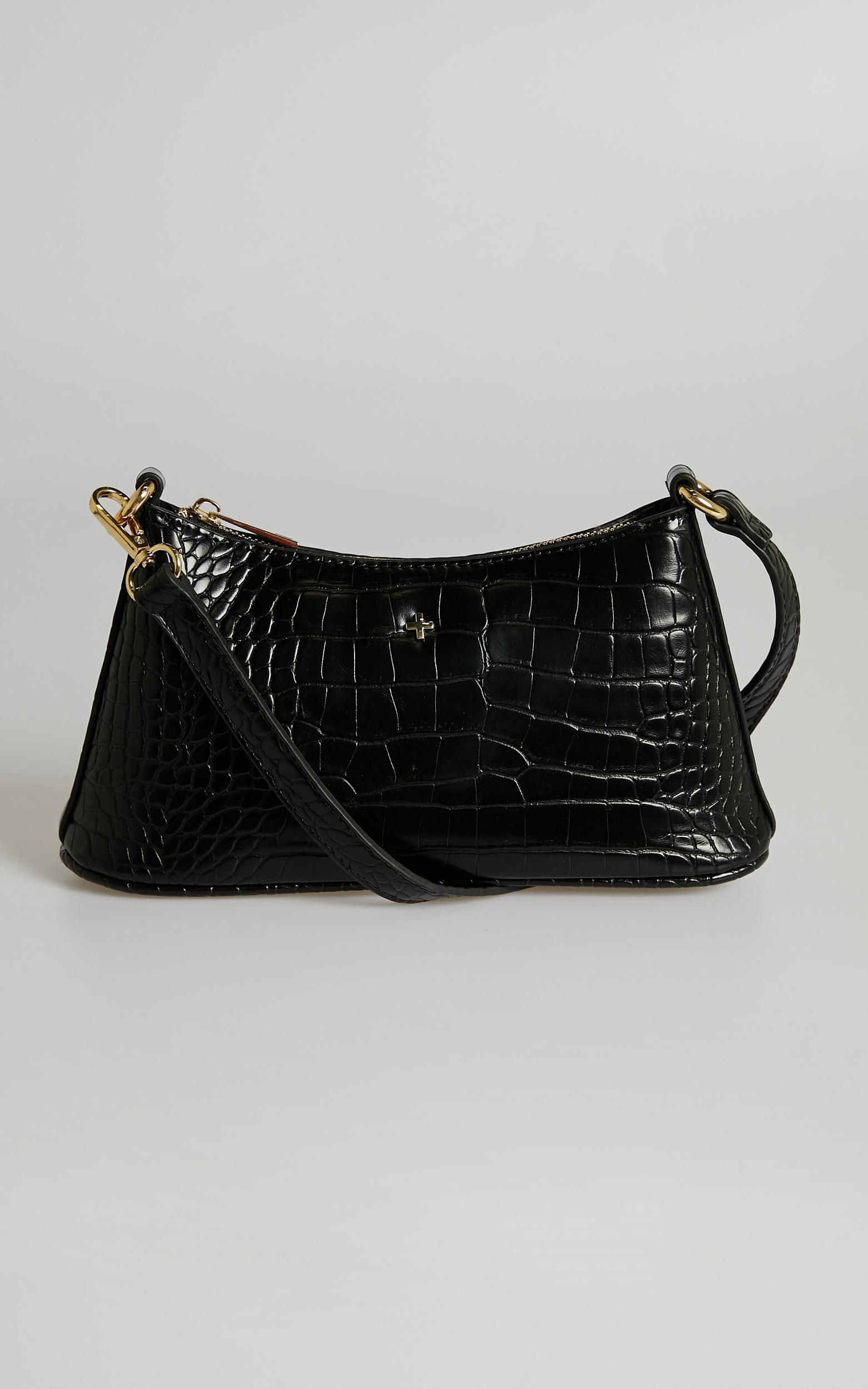 Peta and Jain - Danni Bag in Black Croc | Showpo - deactived