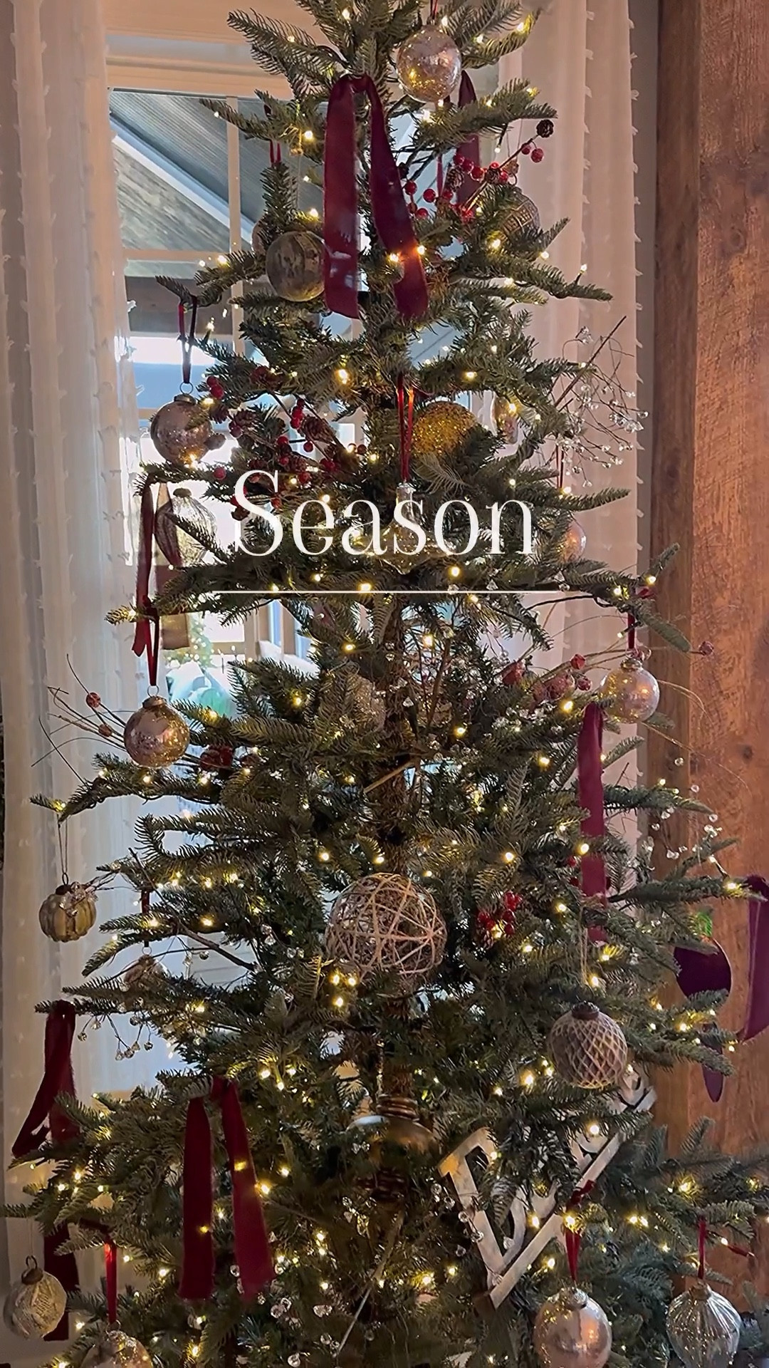 Enjoy the Season

King Noble Fir Christmas tree, vintage ornaments, white bowl, faux fur, frosted berry stems, vases, wood Christmas tree, Norfolk pine stems, burgundy ribbon, Minka pot, cedar stems, pedestal 



#LTKHoliday #LTKVideo #LTKSeasonal