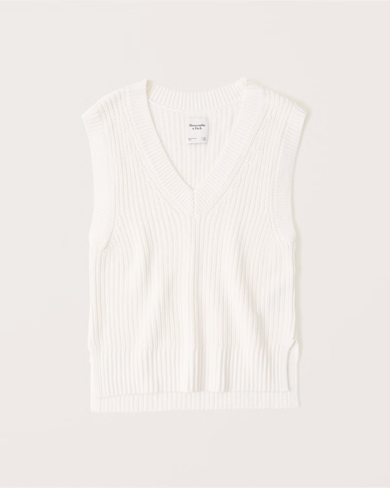 Women's Oversized Sweater Vest | Women's Tops | Abercrombie.com | Abercrombie & Fitch (US)