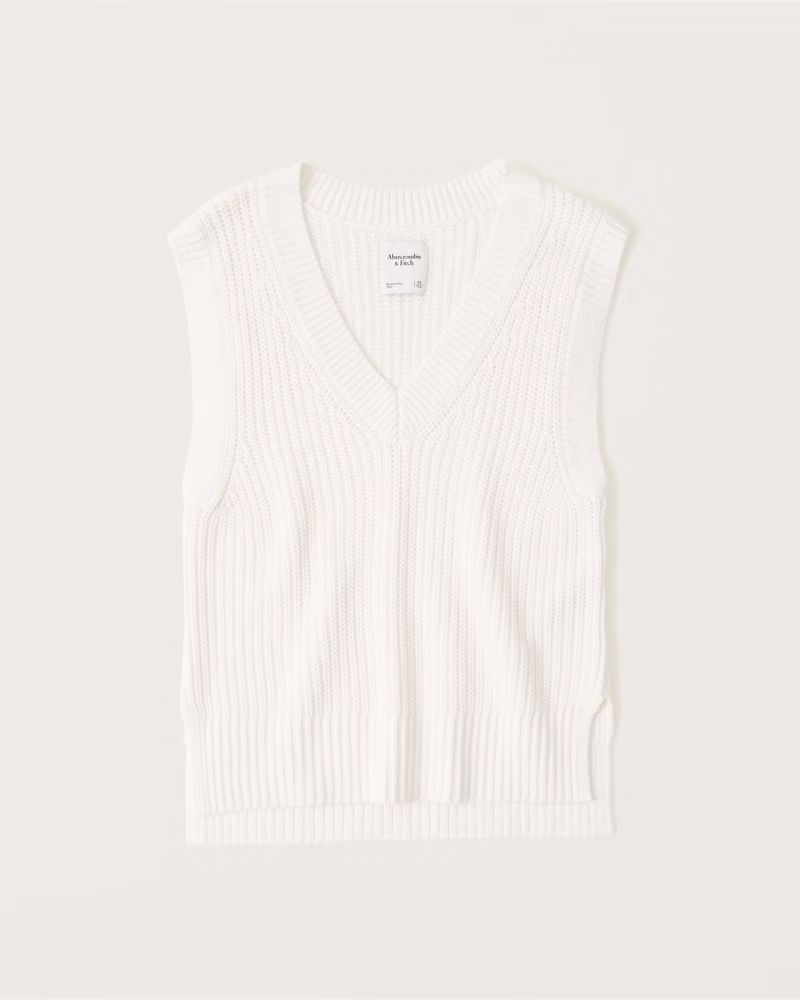 Women's Oversized Sweater Vest | Women's Tops | Abercrombie.com | Abercrombie & Fitch (US)