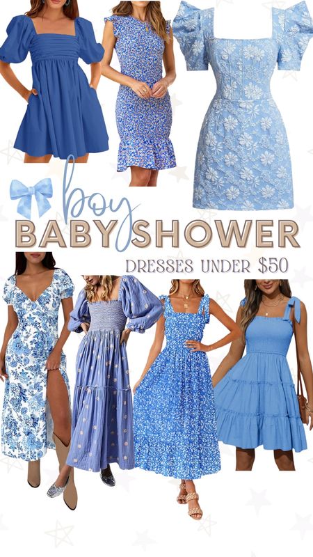 Baby boy baby shower, gender reveal dresses, blue baby shower dress 

#LTKfindsunder50 #LTKbaby #LTKbump