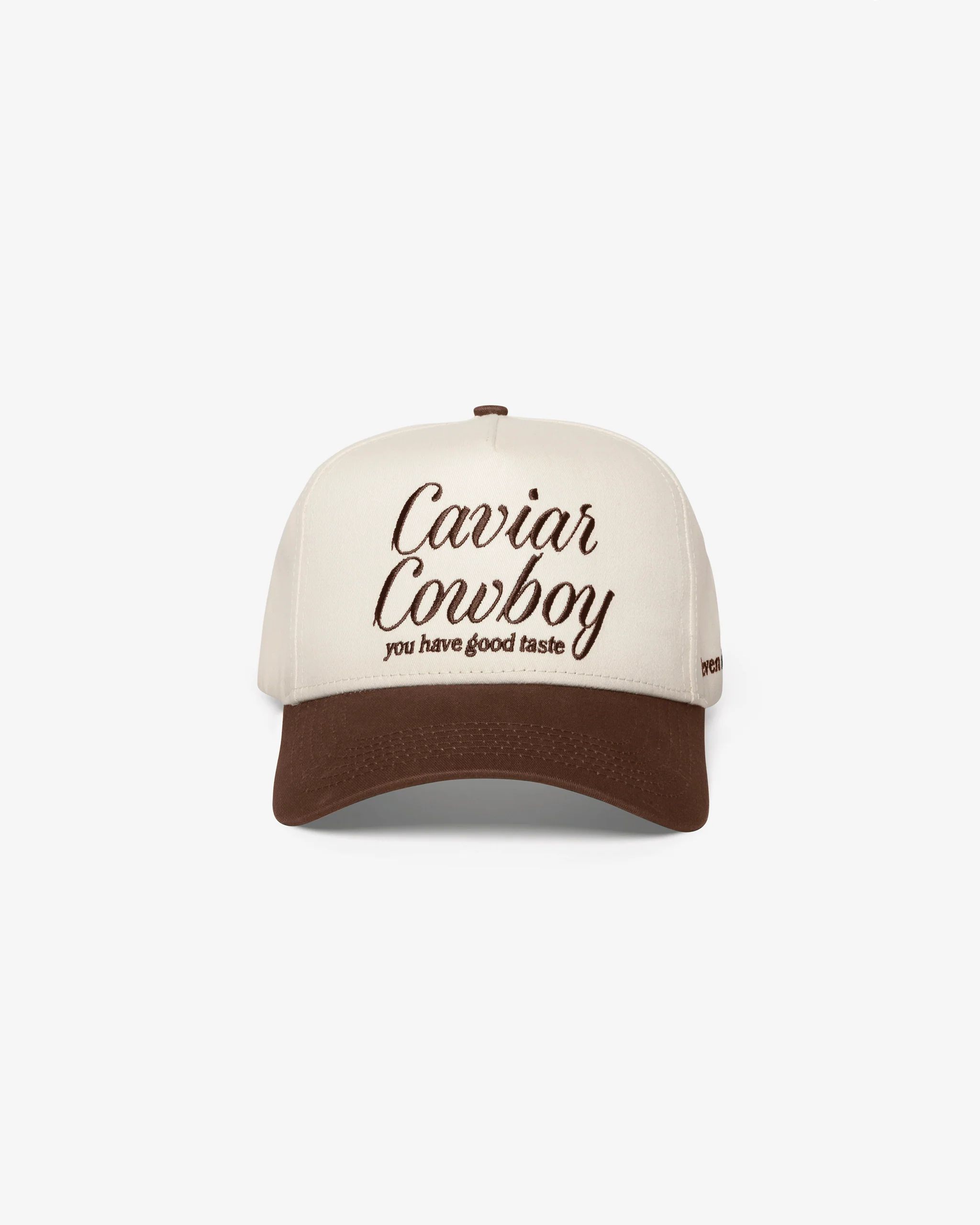 Caviar Cowboy Cap (Beige & Brown) | Eleven Eleven