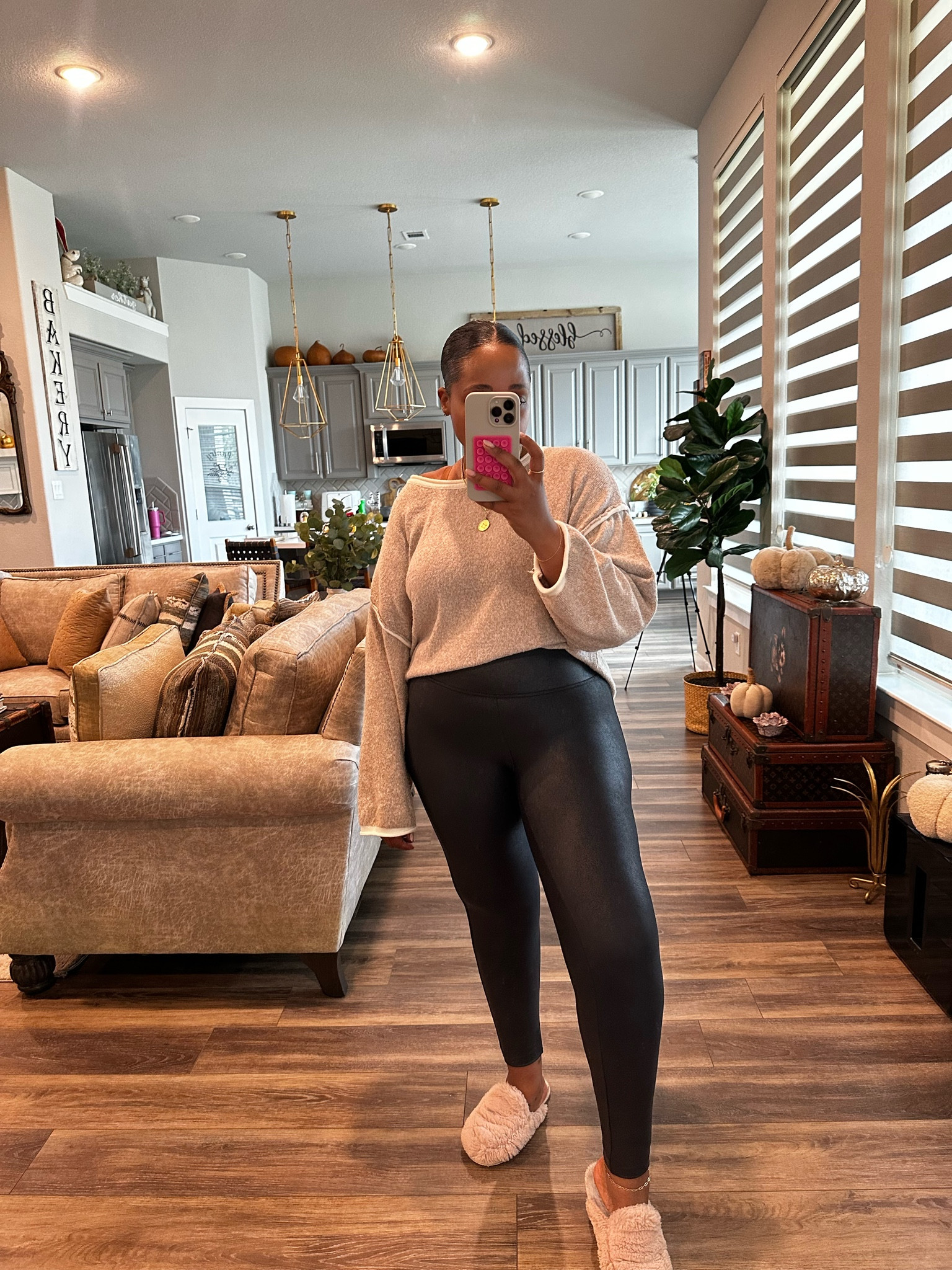 Sweater outfit - oversized sweater - leggings - fall outfit - fall fashion - fall style - black leggings - casual outfit - casual style - casual style outfit - simple outfit - easy outfit - everyday outfit - affordable - 

#LTKfindsunder50 #LTKstyletip #LTKsalealert