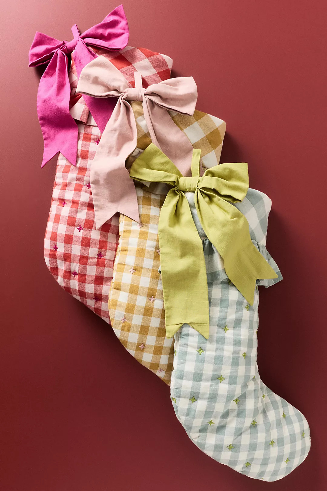Gingham Bow Stocking | Anthropologie (US)