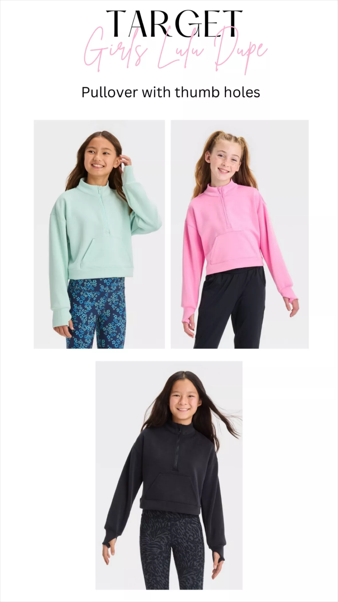 Girls' 1/2 Zip Pullover Sweatshirt … curated on LTK