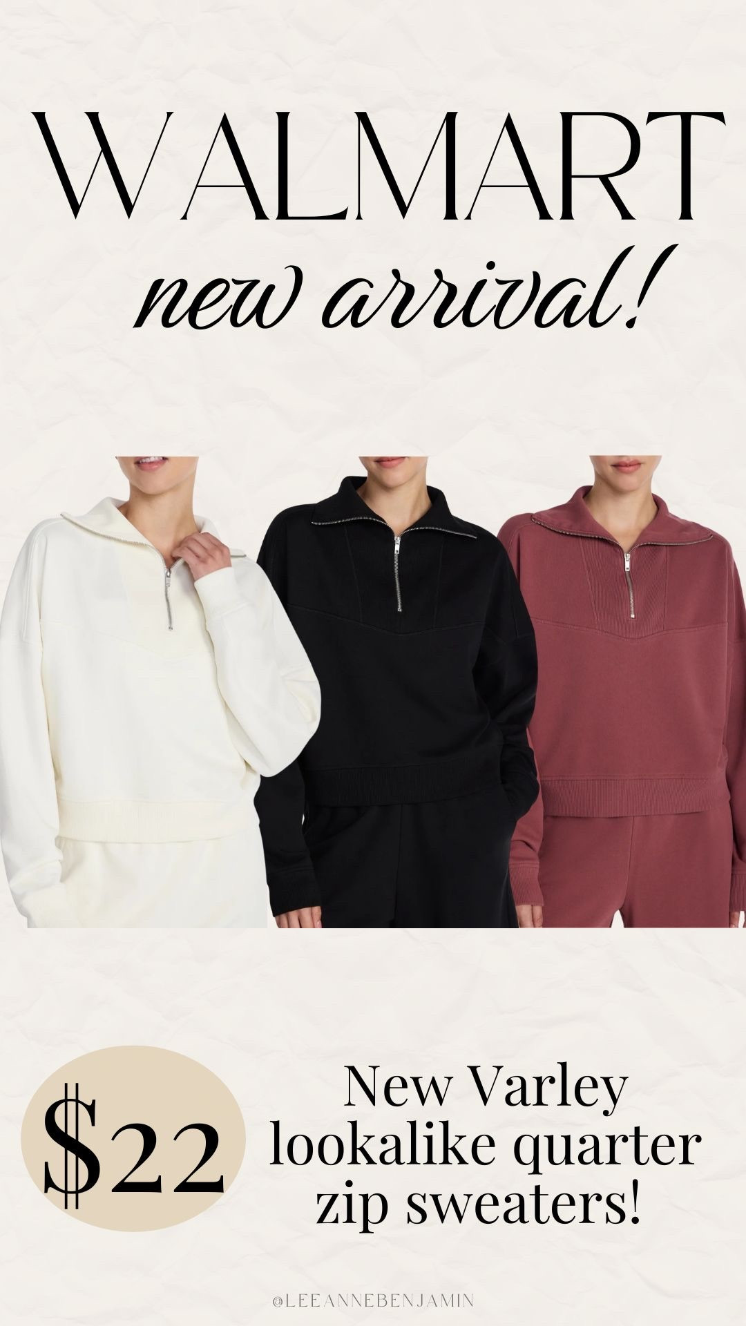 The newest Varley look for less athletic pullover from Walmart! Comes in 4 colors! 

#LTKgrwm #LTKActive #LTKfitnessgoals