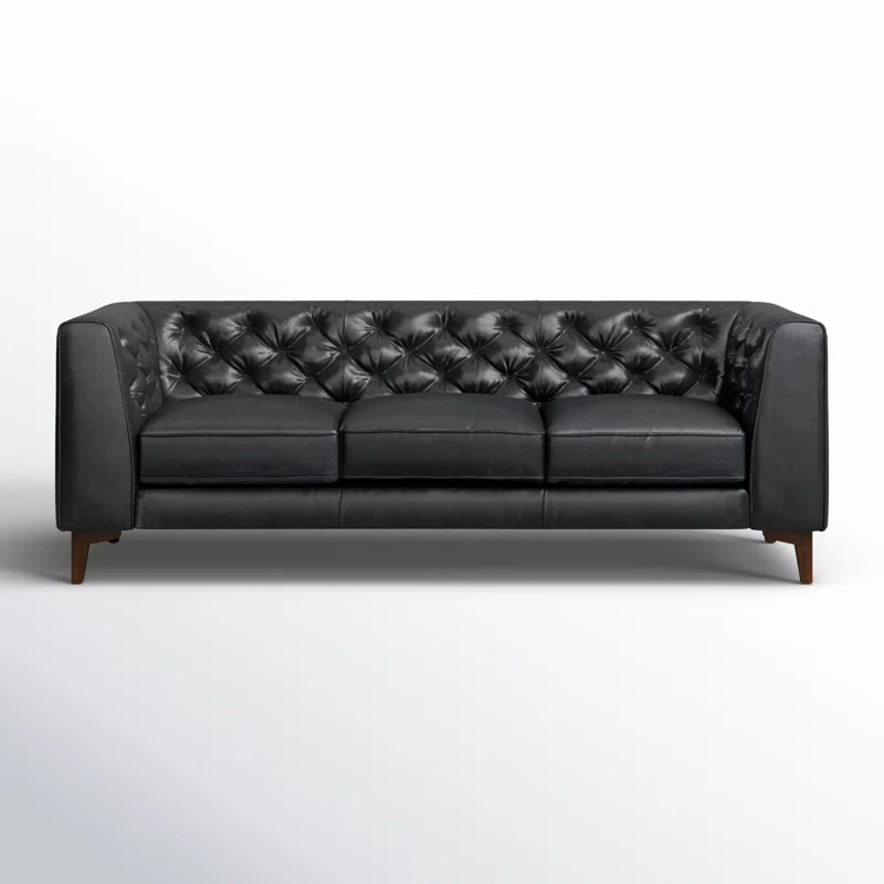 Peale 89'' Full-Grain Genuine Italian Leather Sofa | Wayfair North America