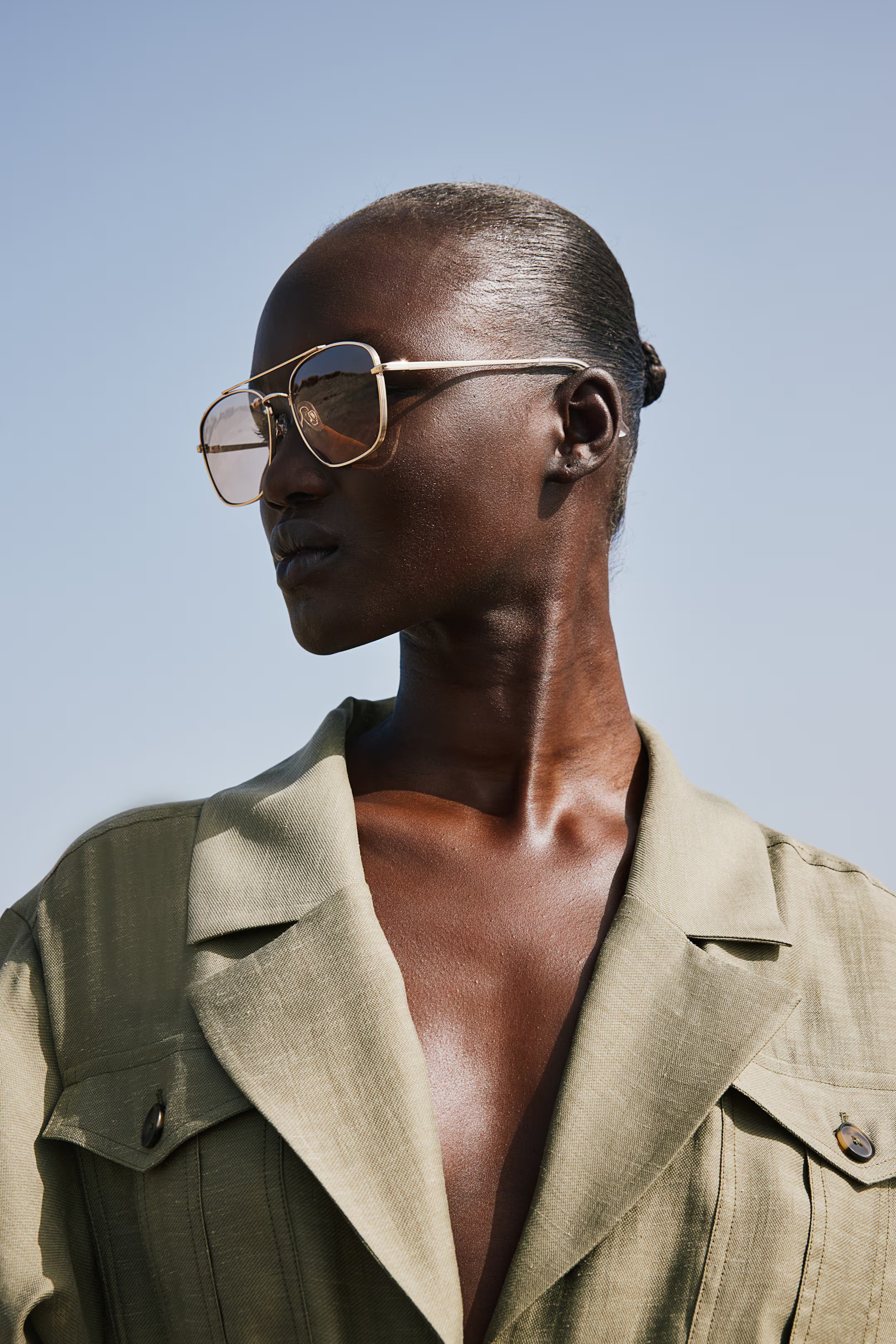 Aviator-style sunglasses - Light beige - Ladies | H&M GB | H&M (UK, MY, IN, SG, PH, TW, HK)