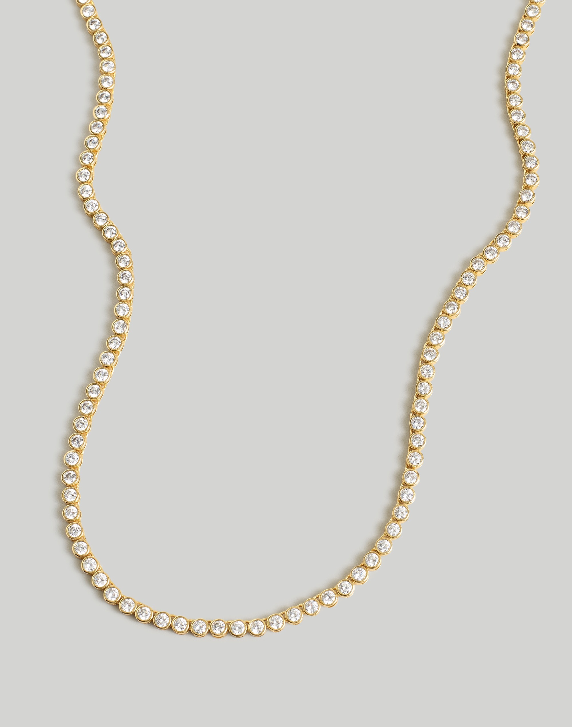 The Tennis Collection Bezel Set Crystal Necklace | Madewell