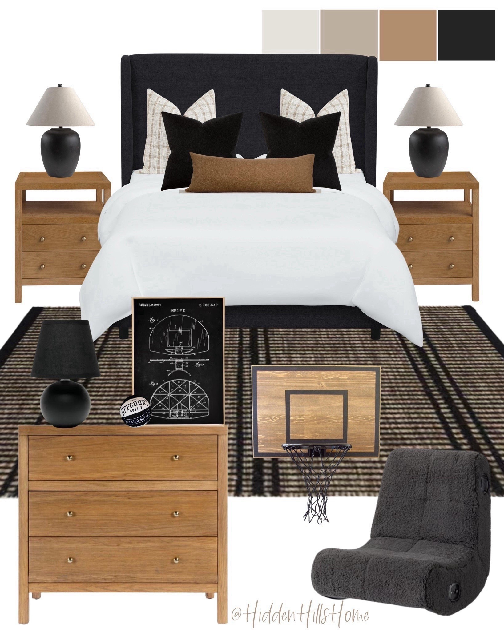 Boys bedroom mood board, modern transitional boys bedroom design, basketball bedroom mood board, bedroom #boys

#LTKKids #LTKHome #LTKSaleAlert