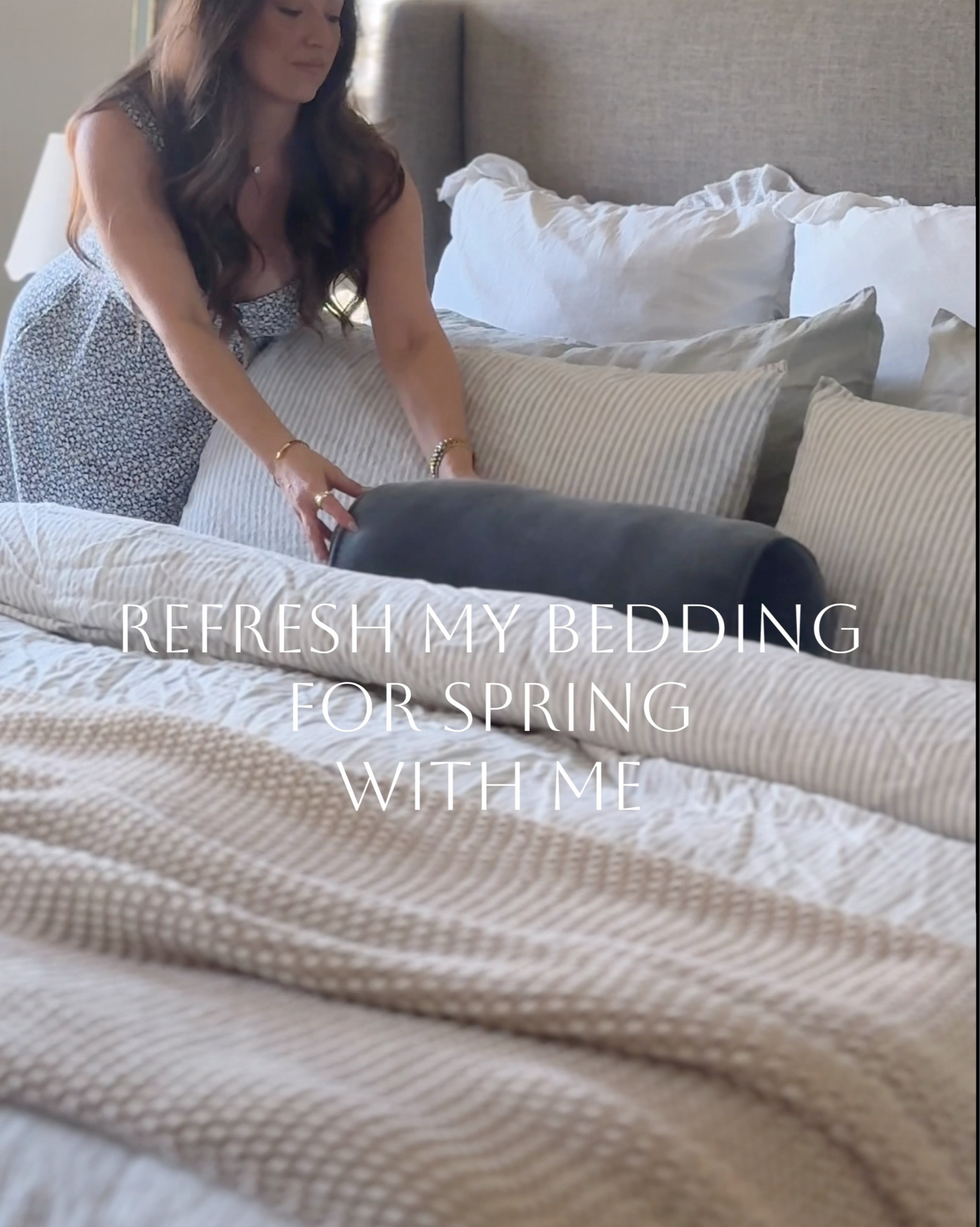 You will always find European linen on my bed. For spring & summer I’ve opted for stripes in a dusty blue and sheets to match. A little bit coastal a lot cozy. 
The PERFECT Mother’s Day gift idea! 
Use my code INFG-26CRYSTALHAUSOFTREASURES10 
New customers will receive 10% off their first purchase! 

#onequince #quince #quincepartner #bedding #bedroom #layeredbedding 

#LTKSaleAlert #LTKHome #LTKMothersDay