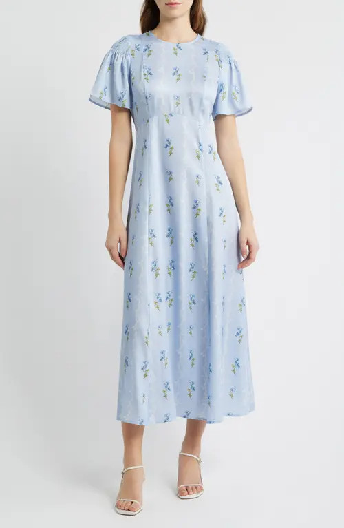 Hill House Home The Dominque Ditsy Floral Maxi Dress in Bluebell Waltz at Nordstrom, Size Small | Nordstrom