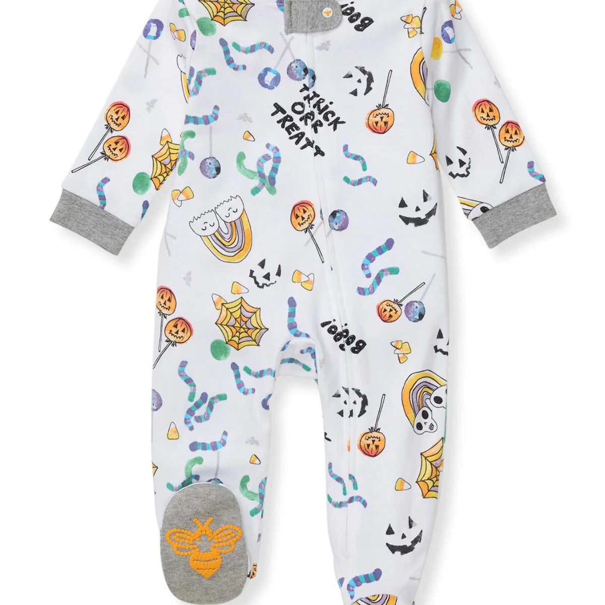 Organic Zip Footie, Halloween Treats | SpearmintLOVE