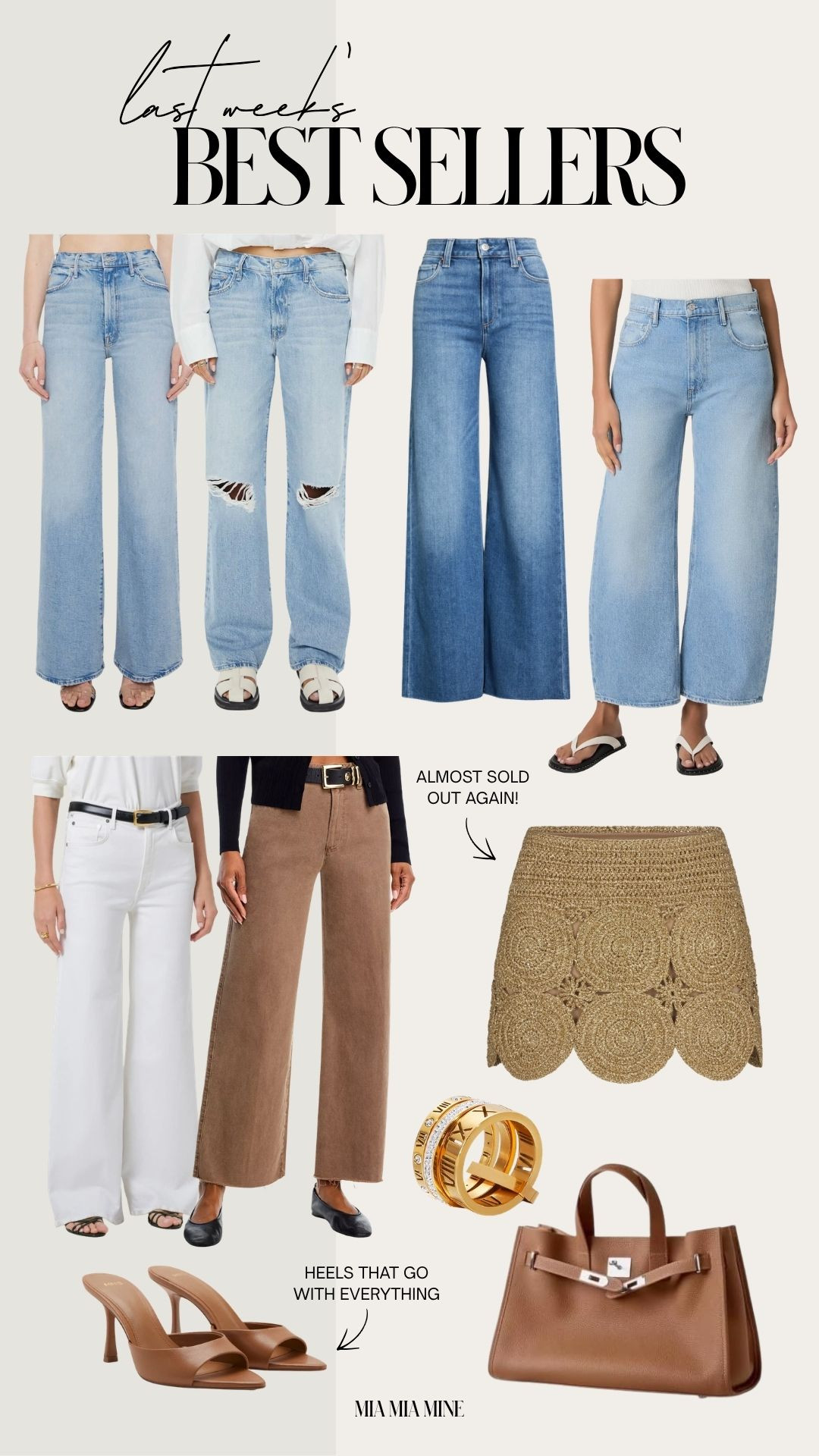 Last week’s best sellers Mother denim wearing a 24 Farm Rio top wearing an XXS Mother ripped denim wearing a 23 Mother white tee Gucci necklace Amazon Hermes inspired bag Paige denim wearing a 23 in all  

 #LTKootd #LTKmomlife #LTKOver40