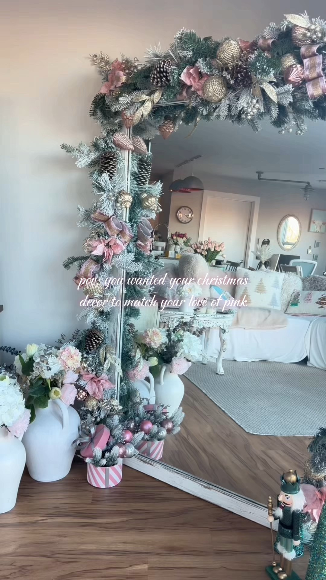 My pink Christmas home decor came out exactly how I envisioned 🩷 Save this for inspo! 

Everything is from HomeGoods but I shared similar stuff here! 

#LTKFindsUnder50 #LTKHoliday #LTKHome