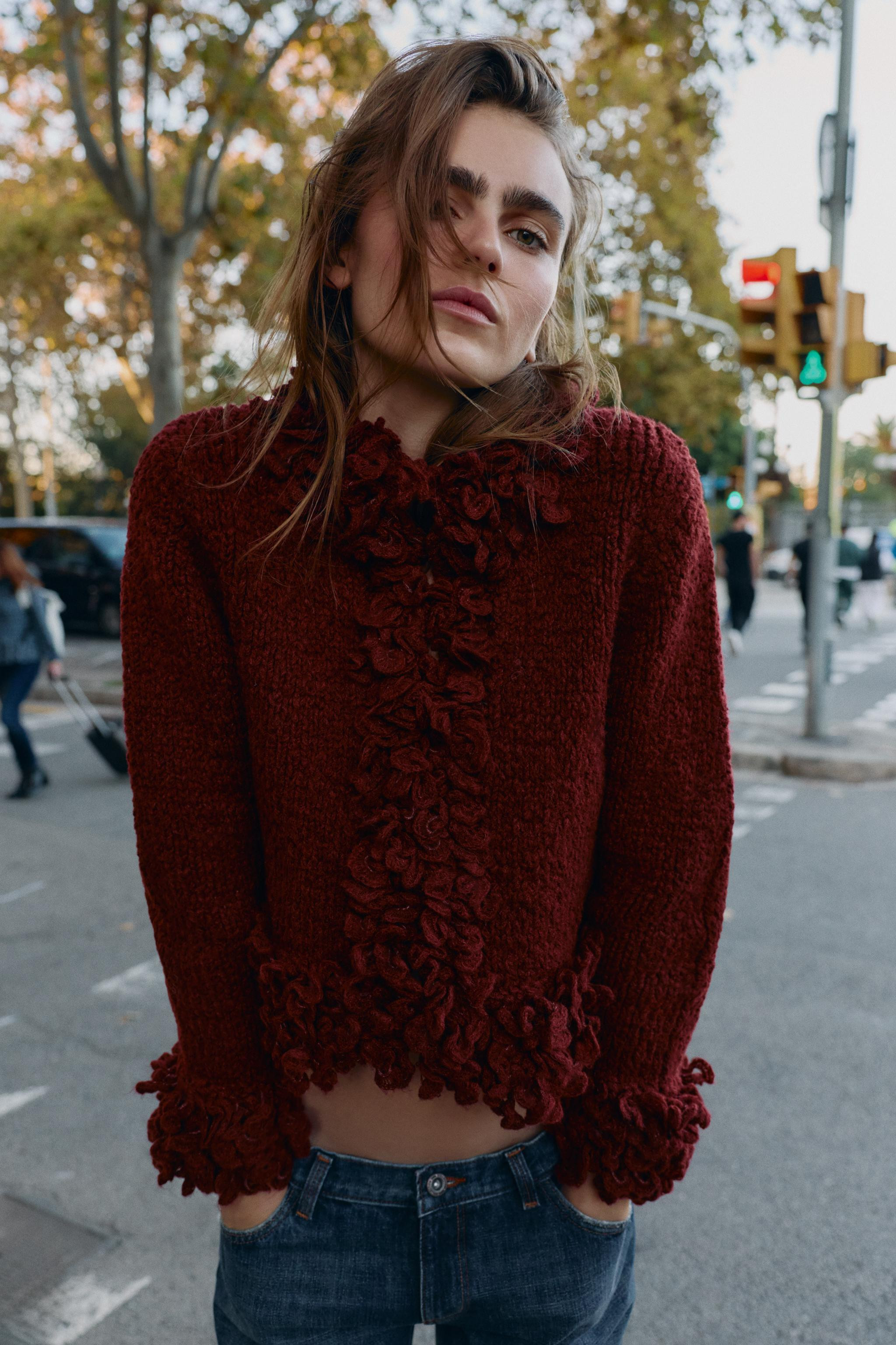 FRINGED KNIT CARDIGAN | Zara US