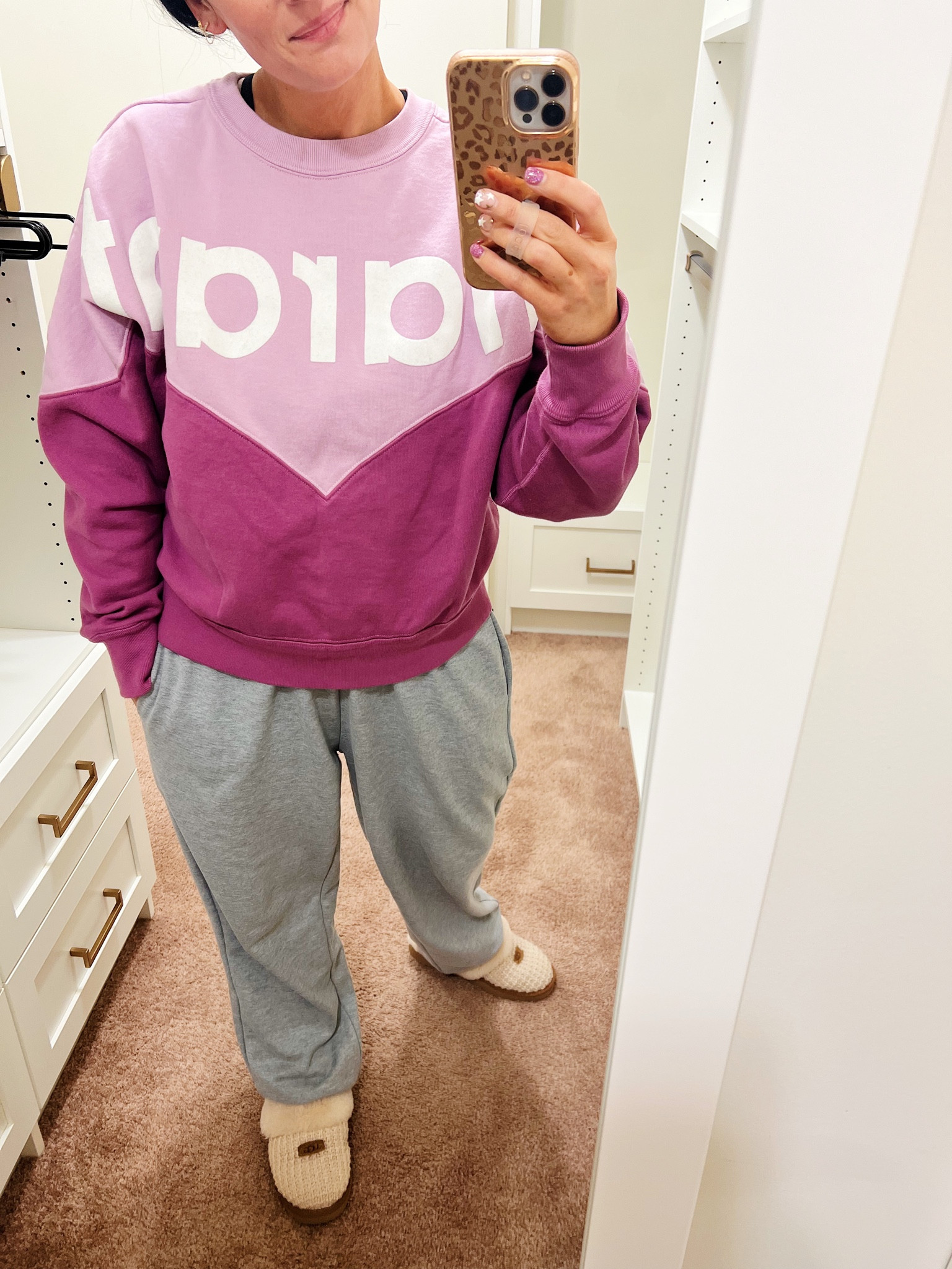 • medium sweatshirt 
• medium sweats
• uggs tts 

#LTKstyletip #LTKunder50 #LTKunder100