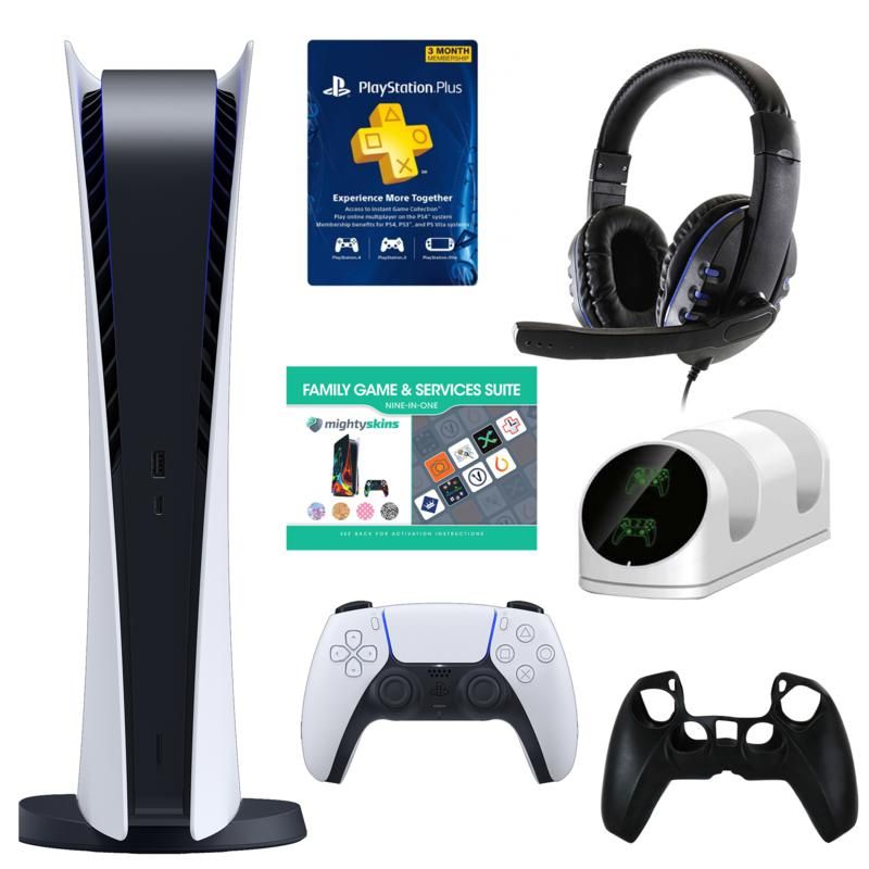 PlayStation 5 Console with 3-Month PSN Card, Accessories & Voucher - 20277285 | HSN | HSN