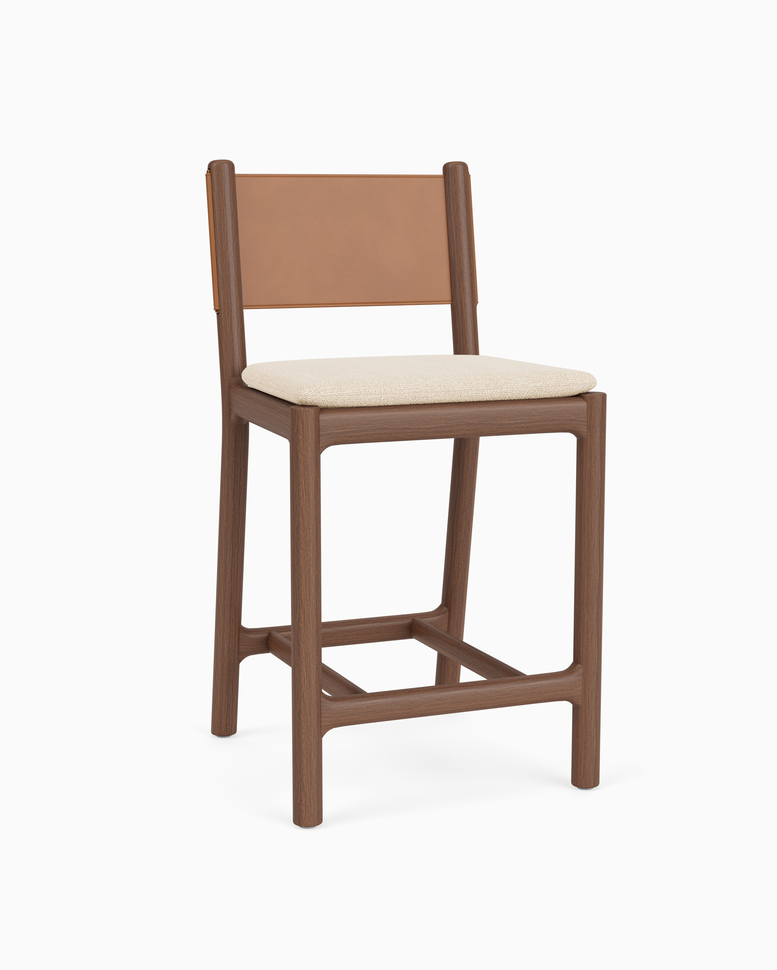 Avon Counter Stool | Italian Leather & Wood Kitchen Seating Stools | Denver Modern
