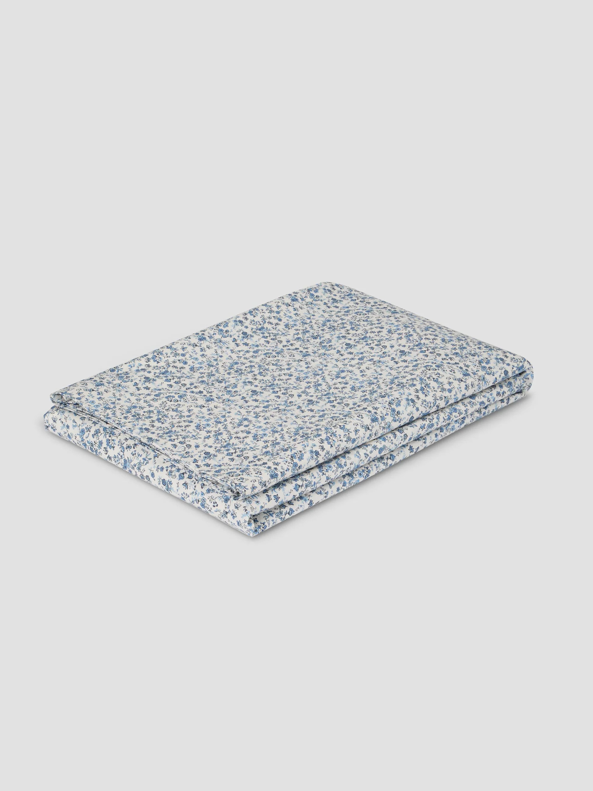 Blue Mini Meadow Cotton Flat Sheet | Piglet