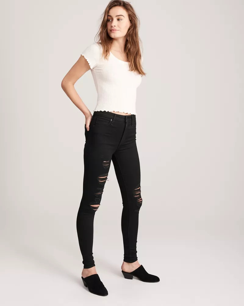 High-Rise Super Skinny Jeans | Abercrombie & Fitch US & UK