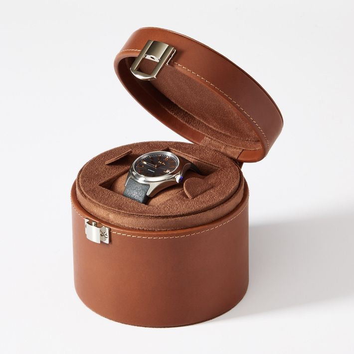 Dresser Top Round Single Watch Box | Mark and Graham