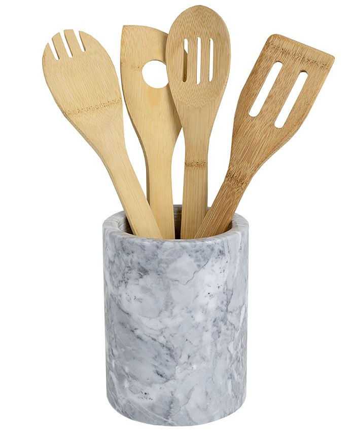 Home Basics HDS Trading Heavy Duty Large Capacity Compact Marble Utensil Holder & Reviews - Kitch... | Macys (US)