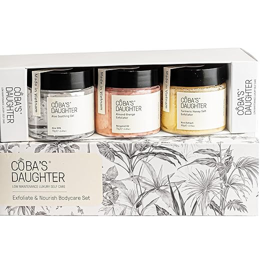 COBA'S DAUGHTER Luxury Spa Gift Set for Women – 3-Piece Mini Body Scrub Trio with Honey Turmeri... | Amazon (US)