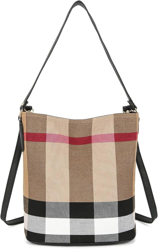 JOTHIN Tote Bag for Women Designer Handbags for Women Plaid Womens Purses and Handbags Bucket bag... | Amazon (US)