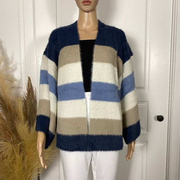 62 - COLOR BLOCK 3/4 SLEEVE CARDIGAN | Poshmark