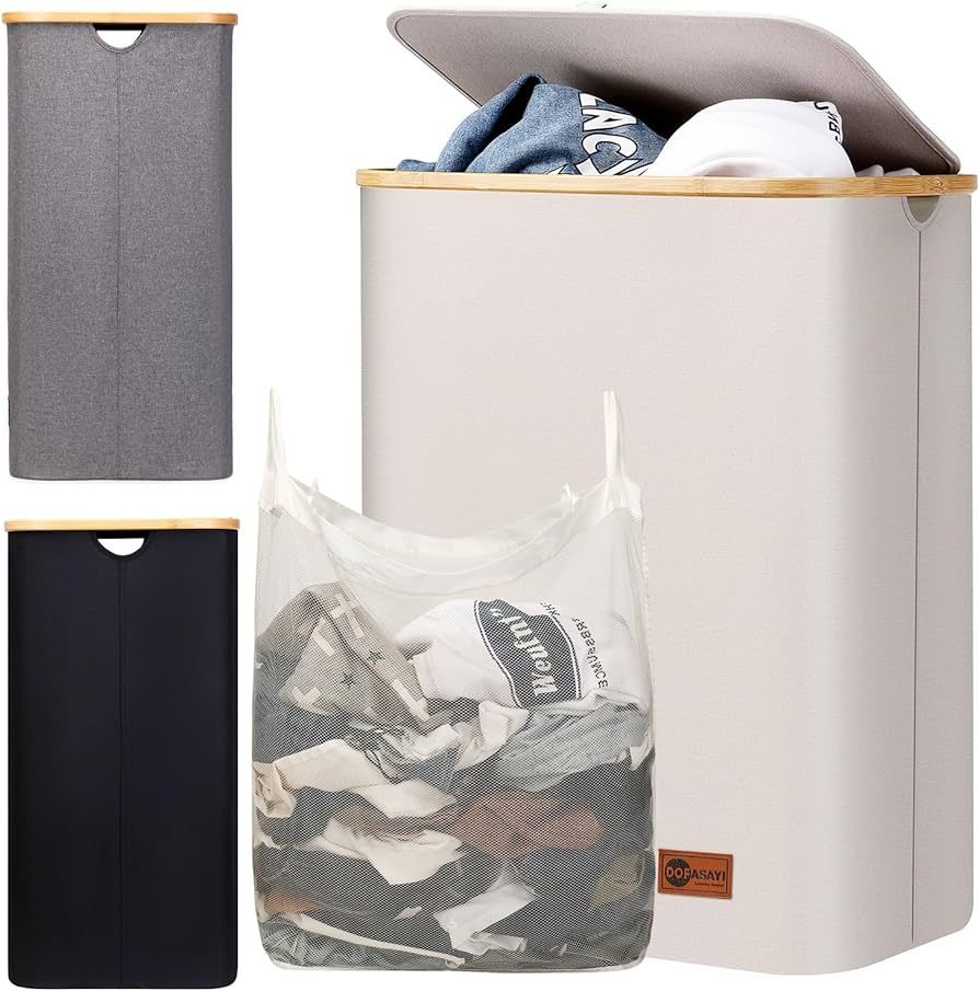 DOFASAYI Laundry Hamper, Laundry Basket With Lid - 150L Dirty Clothes Hamper With Removable Bag -... | Amazon (US)