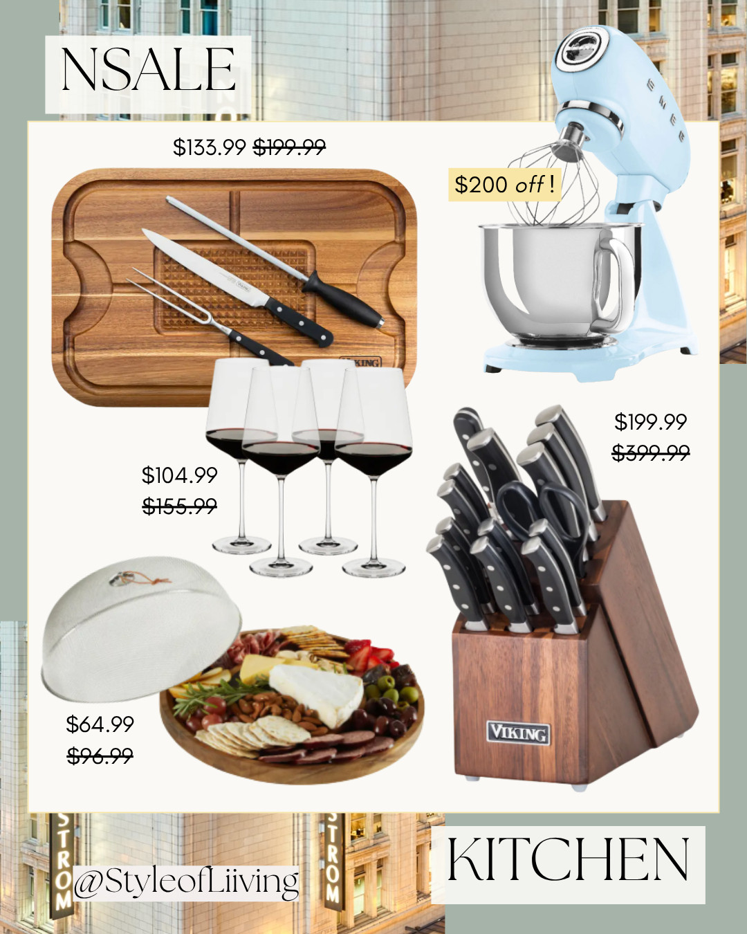 Nordstrom Anniversary Sale! Kitchen items from knives, cheese boards, smeg blender mixer, to wine glasses and serving board cutting board. #nsale #nordstrom #anniversarysale #home #kitchen #cooking #sale 

 #LTKfoodie #LTKHome #LTKSaleAlert