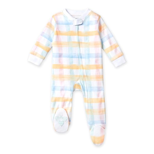 Multi Buffalo Check Organic Cotton Pajamas - Newborn | Burts Bees Baby