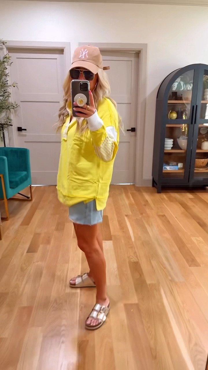This yellow top is so cozy and such a cute color for summer! Also love these shorts Medium in the top!

#LTKSeasonal #LTKStyleTip