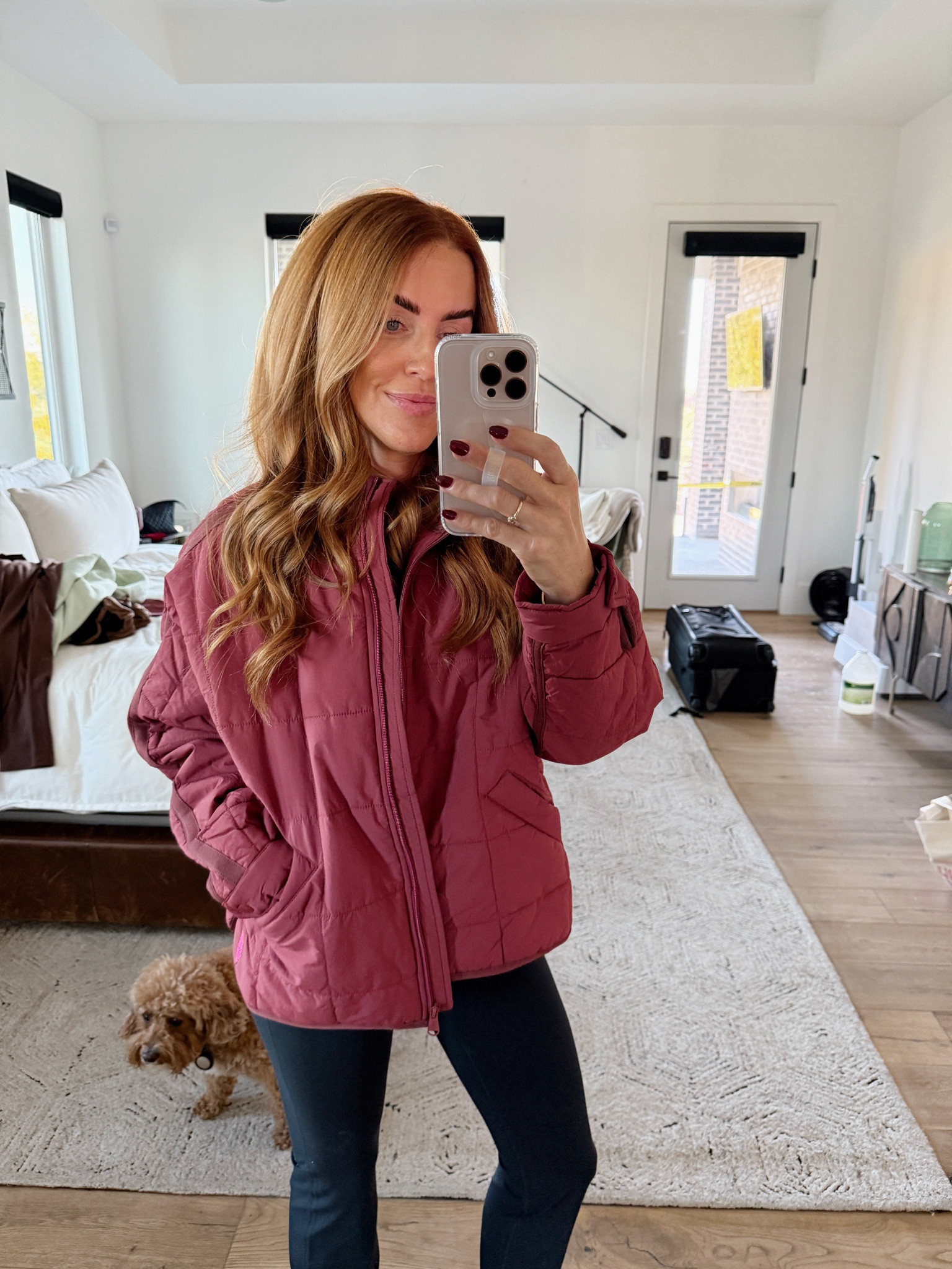 Loving this cozy jacket! I have this one in a few other colors too. It packs down small and is so dang warm. the color is sooo good. Wearing an XS!

@fpmovement #fpmovementpartner 