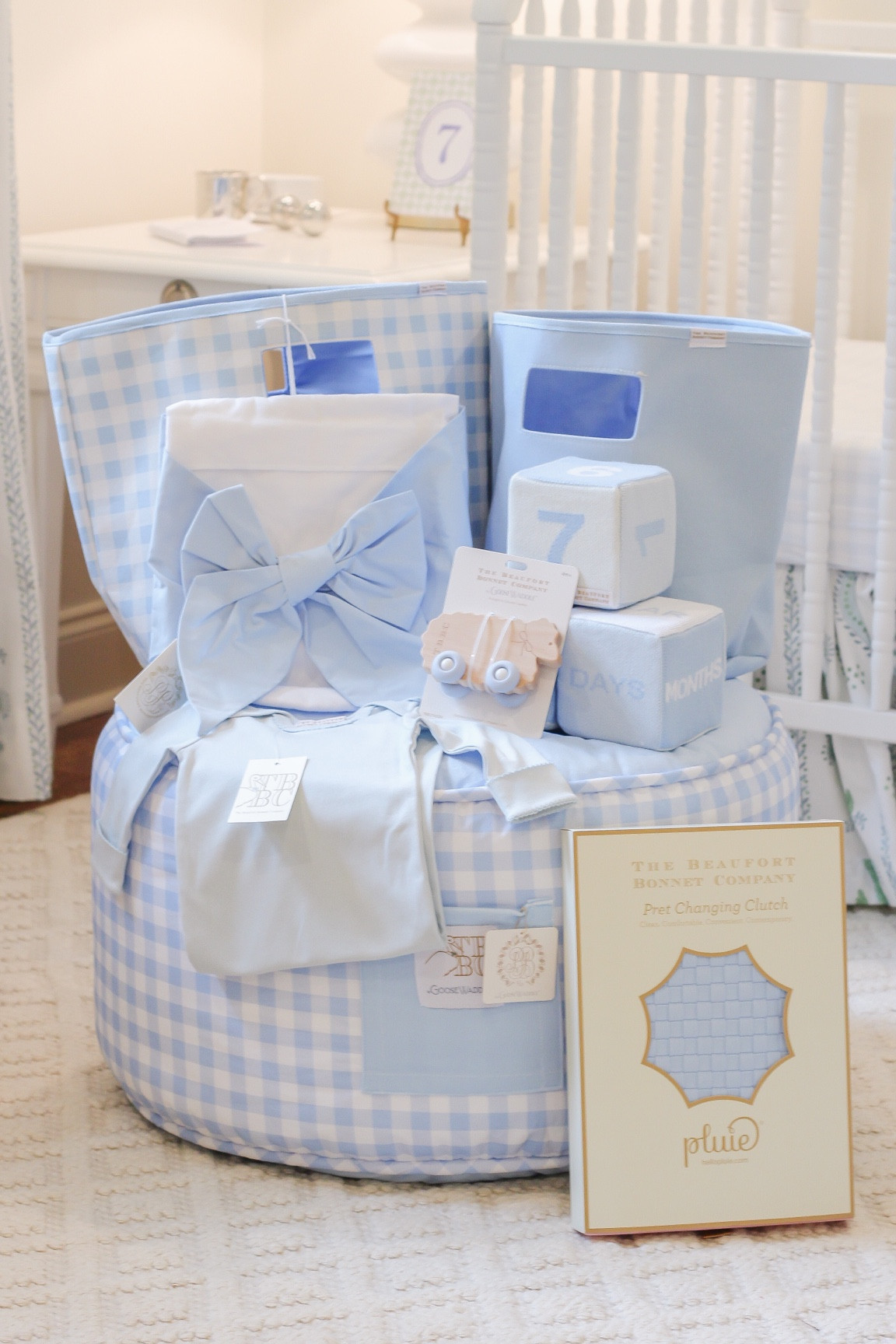 The ottoman and soft storage baskets can be found on GooseWaddle.com 🤍

#LTKBaby