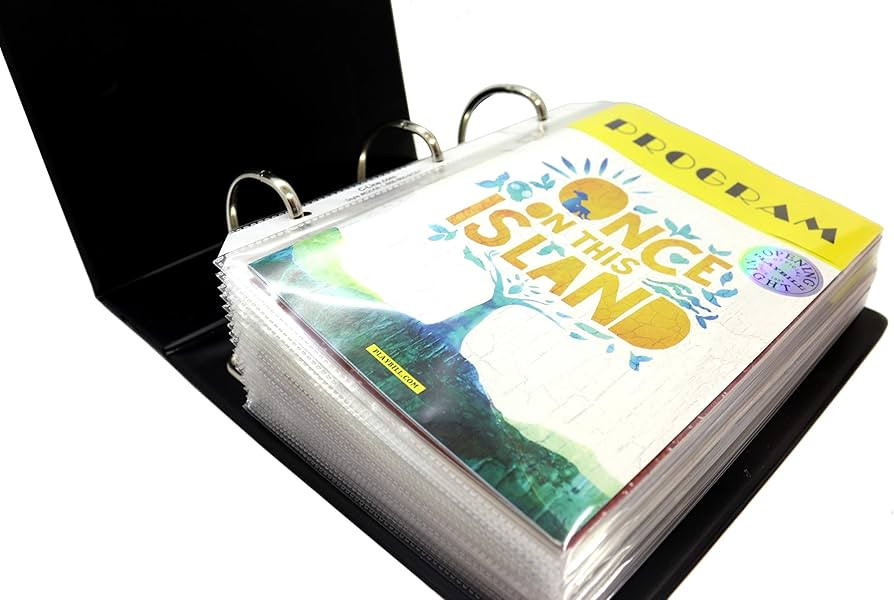 My Broadway Star 3 Ring Binder Includes 20 Sheet Protector Sleeves with Folding Top Flap – Blac... | Amazon (US)
