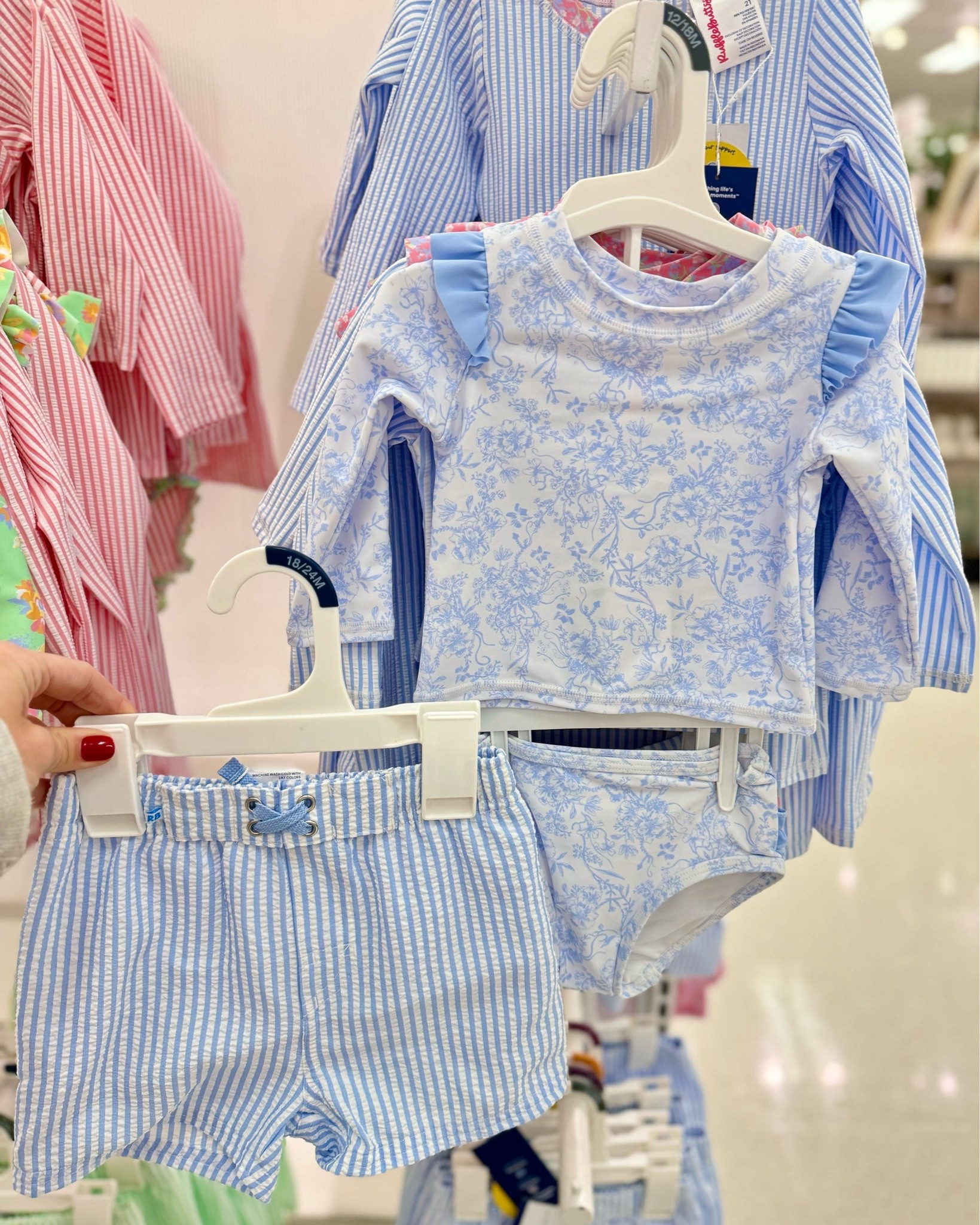 Matching baby blue swim trunks for toddlers and baby blue swim suit for little girls 🥹🩵🦋 PERFECT for brothers and sisters to match 🫶☀️
-

#target #targetmom  #toddlergirl #toddlerboy #kidswim #toddlergirl #girlmom #toddlerswimming #toddlerswimwear

#LTKBaby #LTKBump #LTKKids
