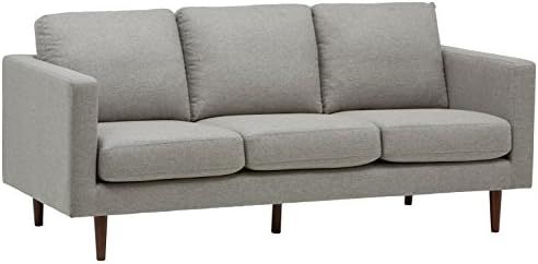 Amazon Brand – Rivet Revolve Modern Upholstered Sofa Couch, 80"W, Grey Weave | Amazon (US)