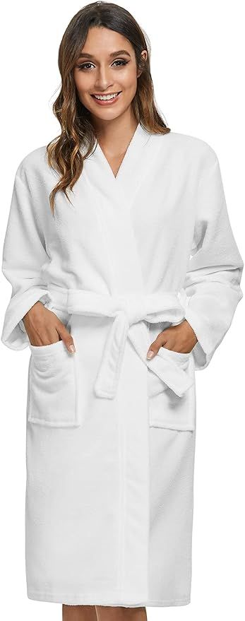Orrpally Women Kimono Robes Lightweight Terry Cloth Bathrobe Knee Length Bath Gown Soft Ladies Ro... | Amazon (US)