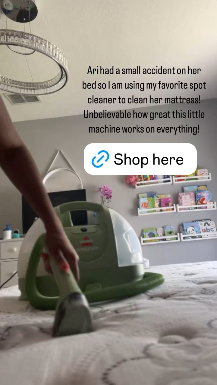 Ari had a small accident on her bed so I am using my favorite spot cleaner to clean her mattress! Unbelievable how great this little  machine works on everything!

#LTKHome #LTKVideo #LTKGiftGuide