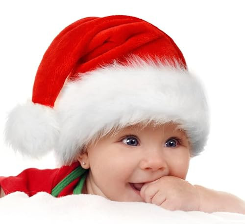 BOSONER Baby Santa Hat,Baby Christmas Hat,Toddler Santa Claus Hats,Newborn Santa Hat for Baby Girl Boy First Christmas | Amazon (US)