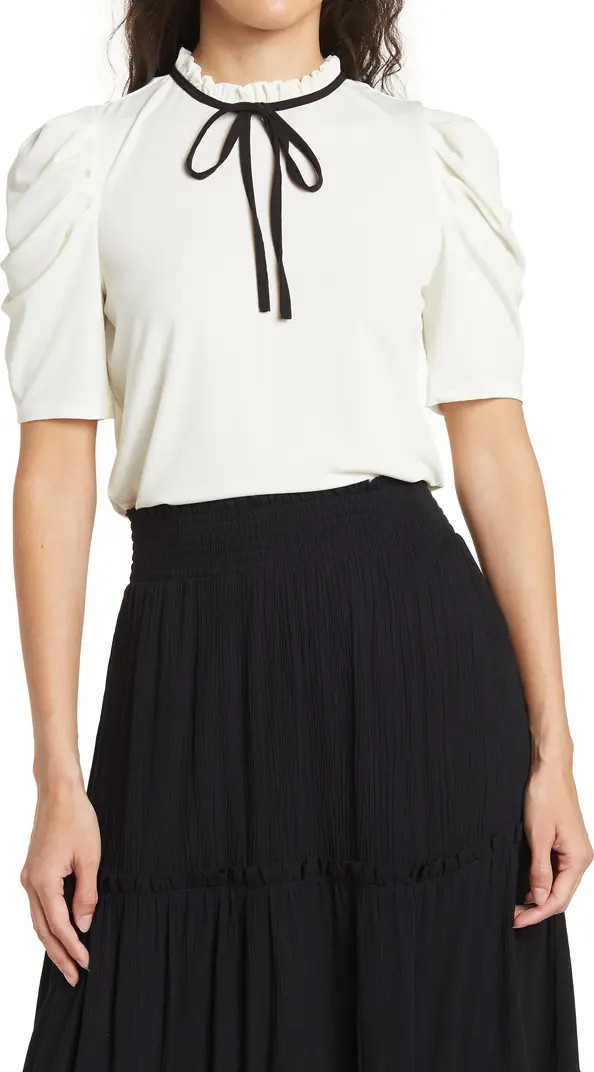 Tie Front Ruffle Neck Top | Nordstrom Rack