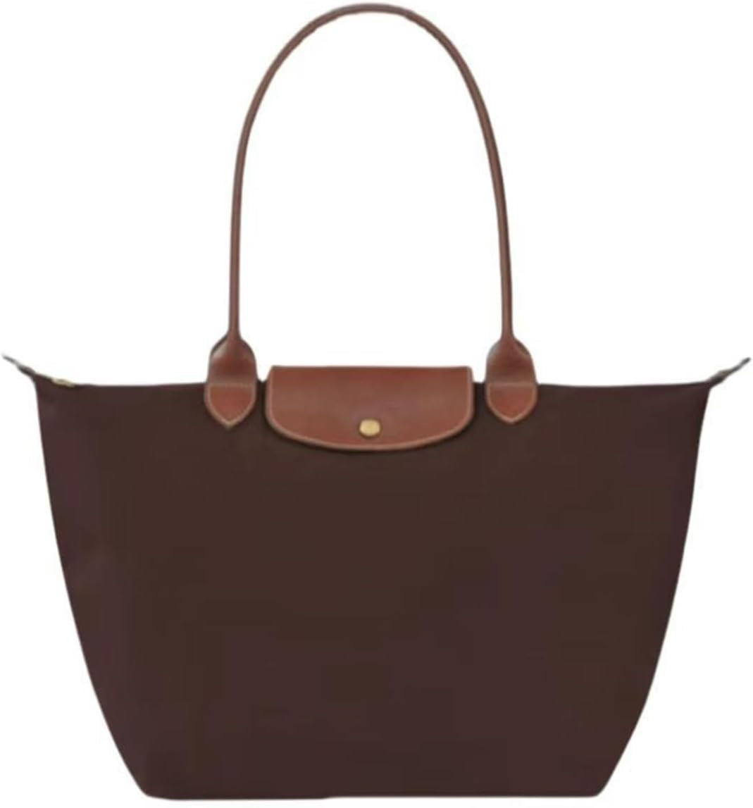 Women's Nylon Tote Bag, Large Capacity Waterproof Shoulder Bags, Spacious Handbag with Metal Zipper & Compartments | Amazon (US)