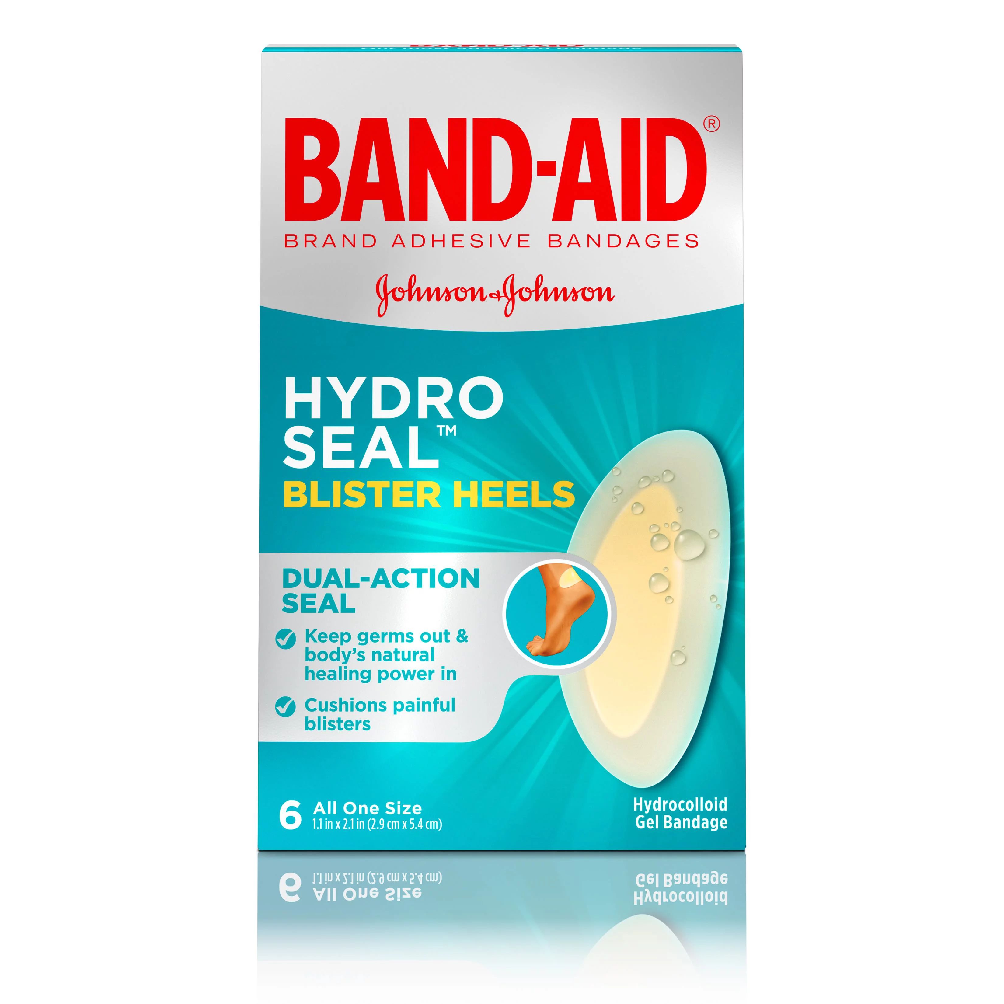 Band-Aid Brand HydroSeal Hydrocolloid Heel Blister Bandages, 6 ct - Walmart.com | Walmart (US)