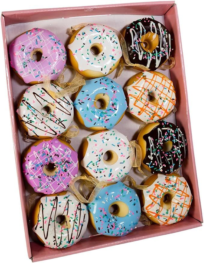 Kurt Adler Donut Ornament (Set of 12), 2.75-Inch | Amazon (US)